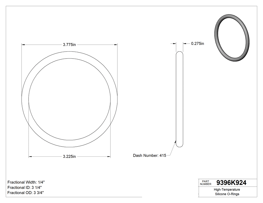 Technical drawing - 9396K924